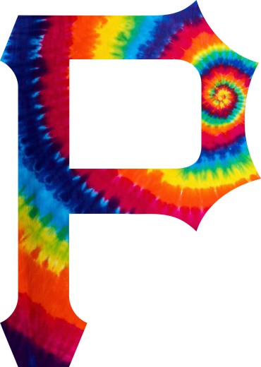 Pittsburgh Pirates rainbow spiral tie-dye logo iron on paper